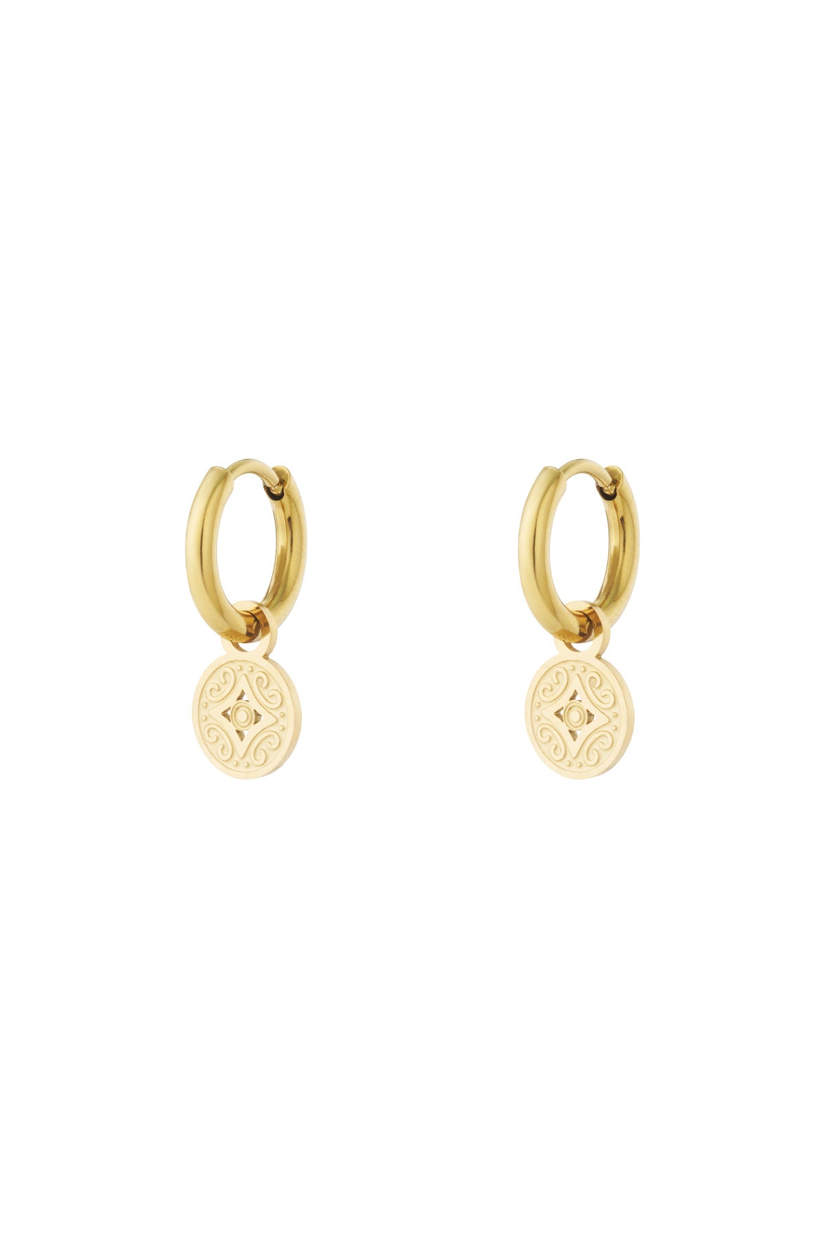 Roma coin earrings