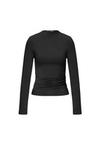 Nylon Long sleeve tops Solid color Basic All Fit  Clothes