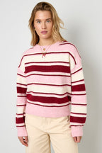 Polyester fiber (polyester) Knit sweaters Stripes Casual Fall/Winter  Clothes