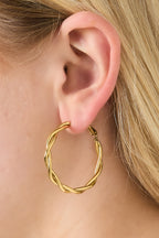 Stainless Steel Hoop Earrings Geometric Casual Daily Simple Series Women's jewelry