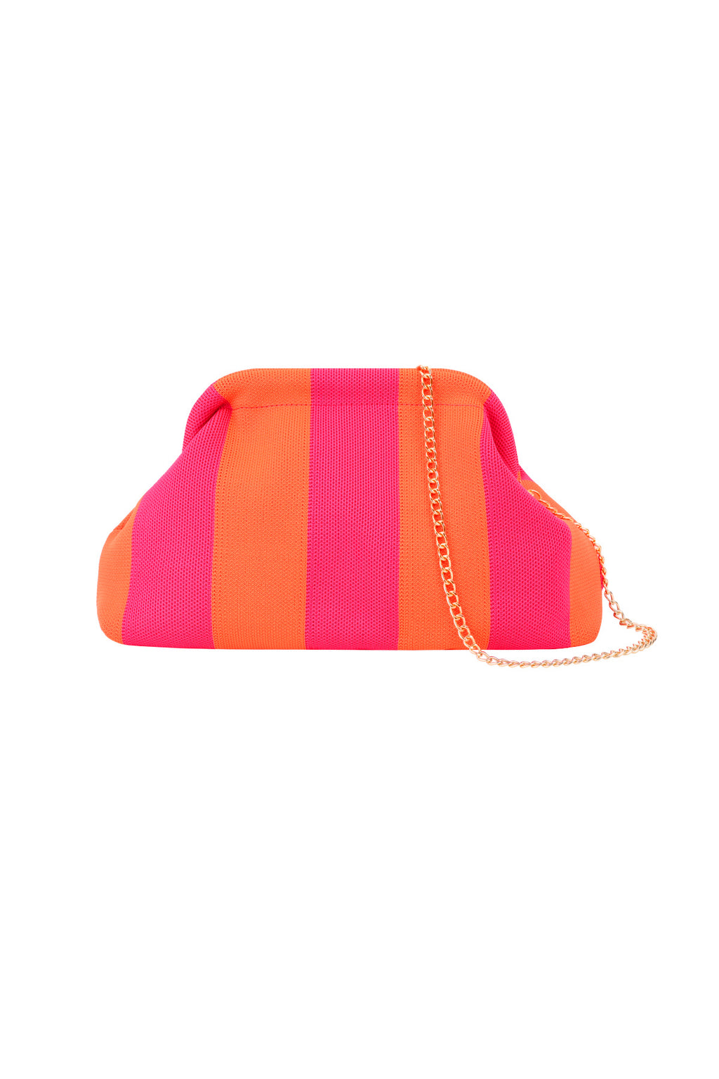 Striped beach clutch