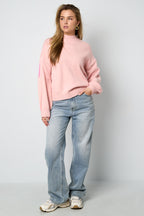 Knitted Polyester Fiber Women's Knit Sweater Casual Letters