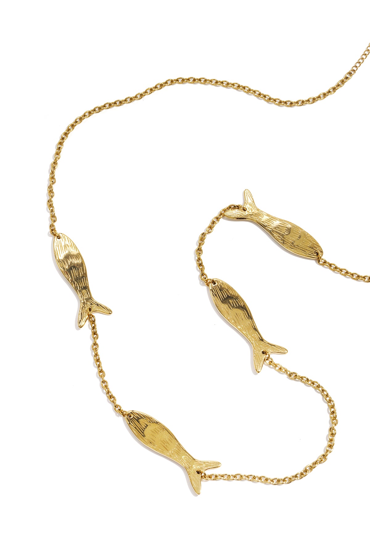 Long necklace with fish